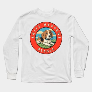 Beagle Sniff Happens Long Sleeve T-Shirt